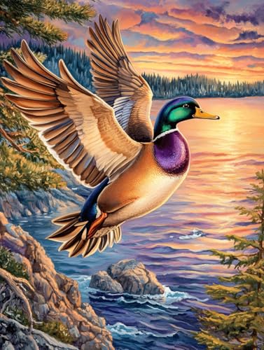 Tier Diamond Painting Zubehör daiments Painting Basteln Erwachsene Groß xxl Landschaft Full Drill Diamant Art Crystal Malerei Kits,Stickerei Diamant Malerei Basteln, Wanddekorationen 70x100cm h-329 von Generic