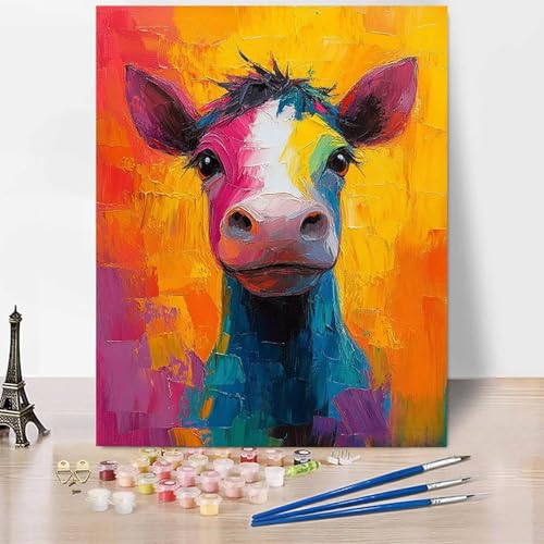 Tier Malen Nach Zahlen Erwachsene Ochse Malen Nach Zahlen Kreativ Set Erwachsene 20x30cm, Leinwand Ölgemälde Bastelset mit Pinsel und Farben für Zimmer Deko, Geschenke für Frauen, Ohne Rahmen -XY832 Tier Malen Nach Zahlen Erwachsene Ochse Malen Nach Zahlen Kreativ Set Erwachsene 20x30cm, Leinwand Ölgemälde Bastelset mit Pinsel und Farben für Zimmer Deko, Geschenke für Frauen, Ohne Rahmen -XY832 von Generic