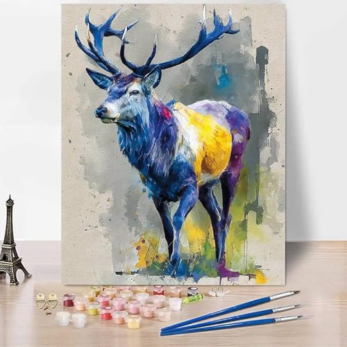 Tier Malen Nach Zahlen Erwachsene Reh Malen Nach Zahlen Kreativ Set Erwachsene 70 x 95 cm, Leinwand Ölgemälde Bastelset mit Pinsel und Farben für Zimmer Deko, Geschenke für Frauen, Ohne Rahmen -XY89H Tier Malen Nach Zahlen Erwachsene Reh Malen Nach Zahlen Kreativ Set Erwachsene 70 x 95 cm, Leinwand Ölgemälde Bastelset mit Pinsel und Farben für Zimmer Deko, Geschenke für Frauen, Ohne Rahmen -XY89H von Generic