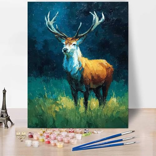 Tier Malen Nach Zahlen Erwachsene Reh Malen Nach Zahlen Kreativ Set Erwachsene 70 x 95 cm, Leinwand Ölgemälde Bastelset mit Pinsel und Farben für Zimmer Deko, Geschenke für Frauen, Ohne Rahmen -XY805 Tier Malen Nach Zahlen Erwachsene Reh Malen Nach Zahlen Kreativ Set Erwachsene 70 x 95 cm, Leinwand Ölgemälde Bastelset mit Pinsel und Farben für Zimmer Deko, Geschenke für Frauen, Ohne Rahmen -XY805 von Generic