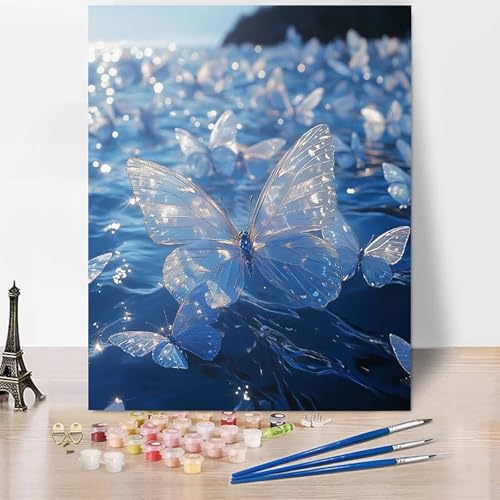 Tier Malen Nach Zahlen Erwachsene Schmetterling Malen Nach Zahlen Kreativ Set Erwachsene 70×95cm, Leinwand Ölgemälde Bastelset mit Pinsel und Farben für Deko, Geschenke für Frauen, Ohne Rahmen -XY8Z Tier Malen Nach Zahlen Erwachsene Schmetterling Malen Nach Zahlen Kreativ Set Erwachsene 70×95cm, Leinwand Ölgemälde Bastelset mit Pinsel und Farben für Deko, Geschenke für Frauen, Ohne Rahmen -XY8Z von Generic