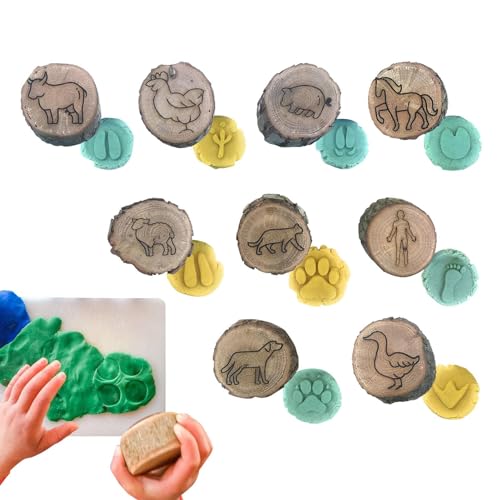 Tierspuren-Stempel,Tier-Fußabdruck-Stempel | -Tierpfotenstempel - Holzstempel, Tierpfotenstempel, Kunststempel, kreativer Fußabdruckstempel, dekorativer Stempel für Kinder Tierspuren-Stempel,Tier-Fußabdruck-Stempel | -Tierpfotenstempel - Holzstempel, Tierpfotenstempel, Kunststempel, kreativer Fußabdruckstempel, dekorativer Stempel für Kinder von Generic