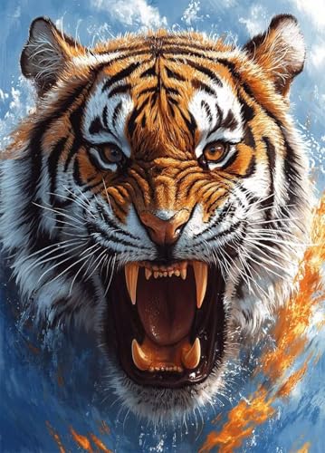 Tiger Diamond Painting Erwachsene, Diamond Painting Tier Crystal Art Muster 5D DIY Quadratische Steine Vollbohrer Mosaik Bastelset Erwachsene für Home Deko Wohnzimmer, Geschenke 80x110cm -bby25079P Tiger Diamond Painting Erwachsene, Diamond Painting Tier Crystal Art Muster 5D DIY Quadratische Steine Vollbohrer Mosaik Bastelset Erwachsene für Home Deko Wohnzimmer, Geschenke 80x110cm -bby25079P von Generic