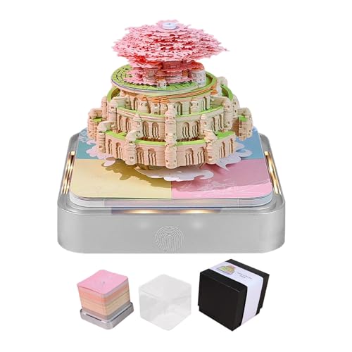 Time Piece Kalender 2026, 3D Blume Baum Haus Schreibtischkalender mit LED-Lichtern, DIY Abreißkalender 3D Memo Pad Papier Schnitzen Notizblock für Weihnachten Einweihungsfeier Desktop Dekoration Time Piece Kalender 2026, 3D Blume Baum Haus Schreibtischkalender mit LED-Lichtern, DIY Abreißkalender 3D Memo Pad Papier Schnitzen Notizblock für Weihnachten Einweihungsfeier Desktop Dekoration von Generic