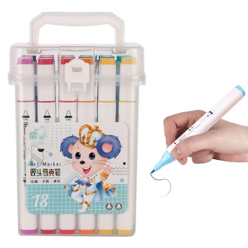 Tip Art Marker Set, Tip Marker, Marker zum Zeichnen - Malstifte Set für Künstler, Zeichnen, Skizzieren, Journaling, Hervorhebungen, Marker für p von Generic