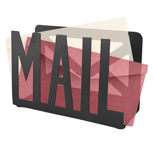 Tischbriefhalter, Schreibtisch-Mail-Organizer - Briefablage für die Theke, Metallregal, Briefauswahl mit Cut-Off-Design, Organizer für Umschläge für von Generic