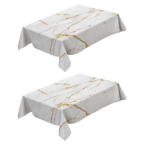 Tischdecke 2 Stück Cremefarbene Marmorstruktur 140x240 cm Tischdecken Wasserabweisend Tischwäsche Lotuseffekt Tischtuch Tischdeko Tischwäsche Glatt Tischdecke 2 Stück Cremefarbene Marmorstruktur 140x240 cm Tischdecken Wasserabweisend Tischwäsche Lotuseffekt Tischtuch Tischdeko Tischwäsche Glatt von Generic