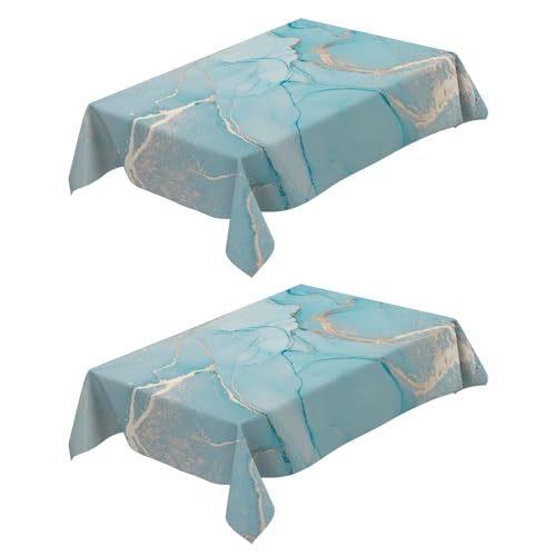 Tischdecke Fleckschutz Abwaschbar Blauer Marmor 120x160 cm Tischwäsche Wasserdicht Tischtuch 2 Stück Rechteckige Abwischbare Wachstuchtischdecke für Esszimmer Garten Hochzeiten oder Haushalt Tischdecke Fleckschutz Abwaschbar Blauer Marmor 120x160 cm Tischwäsche Wasserdicht Tischtuch 2 Stück Rechteckige Abwischbare Wachstuchtischdecke für Esszimmer Garten Hochzeiten oder Haushalt von Generic