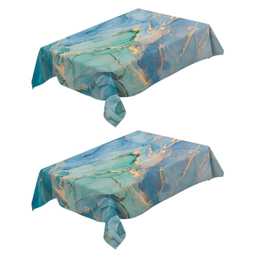 Tischdecke Fleckschutz Abwaschbar Blauer Marmor 140x180 cm Tischwäsche Wasserdicht Tischtuch 2 Stück Rechteckige Abwischbare Wachstuchtischdecke für Esszimmer Garten Hochzeiten oder Haushalt Tischdecke Fleckschutz Abwaschbar Blauer Marmor 140x180 cm Tischwäsche Wasserdicht Tischtuch 2 Stück Rechteckige Abwischbare Wachstuchtischdecke für Esszimmer Garten Hochzeiten oder Haushalt von Generic