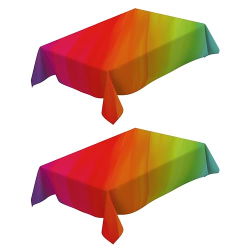 Tischdecke Fleckschutz Abwaschbar Regenbogen 120x160 cm Tischwäsche Wasserdicht Tischtuch 2 Stück Rechteckige Abwischbare Wachstuchtischdecke für Esszimmer Garten Hochzeiten oder Haushalt Tischdecke Fleckschutz Abwaschbar Regenbogen 120x160 cm Tischwäsche Wasserdicht Tischtuch 2 Stück Rechteckige Abwischbare Wachstuchtischdecke für Esszimmer Garten Hochzeiten oder Haushalt von Generic