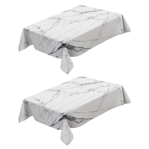 Tischdecke Rechteckig 140x240 cm Marmor Tischtuch Polyester Wasserabweisend Lotuseffekt Tischwäsche Schmutzabweisend Abwischbare Tafeldecke für Party Küche Tischdecke Rechteckig 140x240 cm Marmor Tischtuch Polyester Wasserabweisend Lotuseffekt Tischwäsche Schmutzabweisend Abwischbare Tafeldecke für Party Küche von Generic