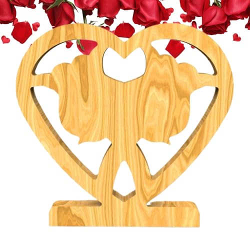Tischdekoration für Liebhaber, Paar Figur - Holzfigur Paar | Holzfigur Paar | Romantische Holzskulptur für Wohnzimmer Regal Tischdekoration für Liebhaber, Paar Figur - Holzfigur Paar | Holzfigur Paar | Romantische Holzskulptur für Wohnzimmer Regal von Generic