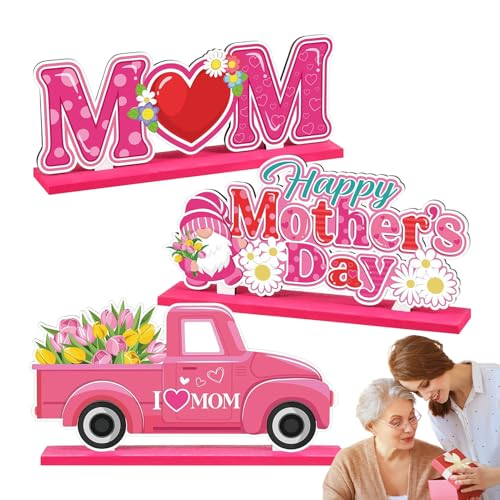 Tischdekoration zum Muttertag – Muttertags-Dekorationen aus Holz mit Blume für Mama, Urlaub und Geburtstag Tischdekoration zum Muttertag – Muttertags-Dekorationen aus Holz mit Blume für Mama, Urlaub und Geburtstag von Generic