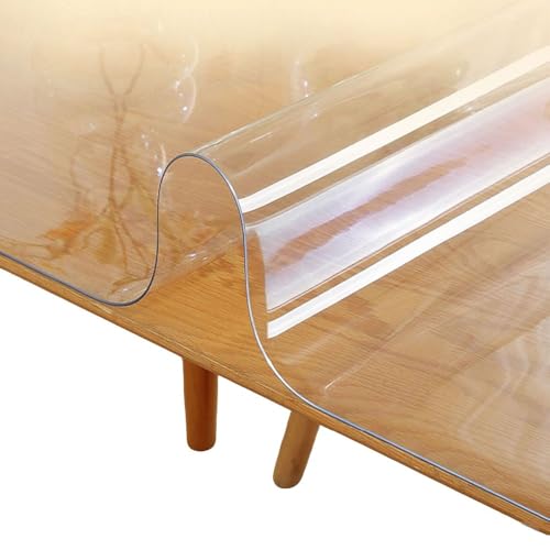 Tischfolie transparent Durchsichtig Tischdecke Tischschutz Glasklar Folie 2.0 mm Wasserdicht Tischschutzfolie Rechteckig Schutzfolie(Transparent,30x40 cm) von Generic