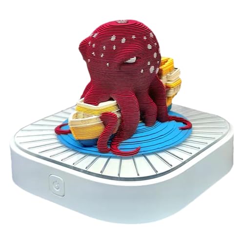 Tischkalender 2025, Kalender 2025 - Octopus kreativer Memopad-Kalender, Kalender mit Notizblock, Skulptur mit Kalender mit Ornament in Form eines Oktopus für den Platz von Tischkalender 2025, Kalender 2025 - Octopus kreativer Memopad-Kalender, Kalender mit Notizblock, Skulptur mit Kalender mit Ornament in Form eines Oktopus für den Platz von von Generic