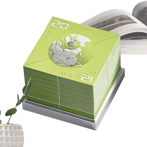 Tischkalender Modell mit Papierskulptur | -Kalender Skulptur aus Papier mit Skulptur von, Kunstkalender Memo Pad 2024, Kunstkalender für Geschenke von Generic