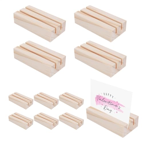 Tischkartenhalter Tischkartenhalter Kreis Blumen für Tisch | 10 Stück Kartenhalter Halter für Tischdekoration mit Blumenkreis aus Holz - Ring Girlande Dekoration Nu von Generic