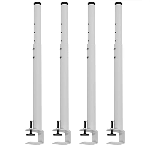 Tischklemmbeine, verstellbare Tischbeine aus Metall, Moderne stanzfreie Möbelbeine, teleskopische Couchtischbeine, F-förmige Esstischbeine, für DIY-Möbelkonsole (weiß) von Generic