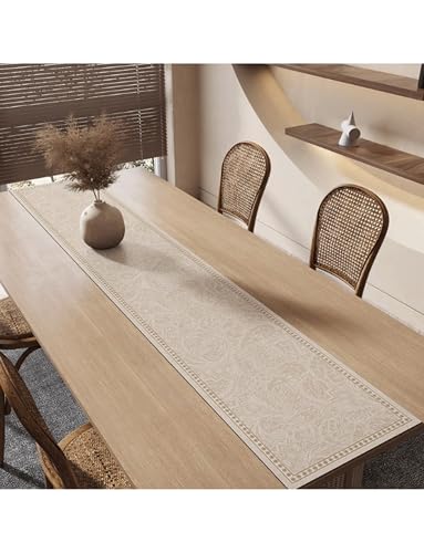 Tischläufer Sideboard Läufer TV Ständer Abdeckung Dekorative Leinwand Wasserdicht Hitzebeständig Outdoor Tischläufer (Color1,30x240cm/11.7x93.6in) von Generic