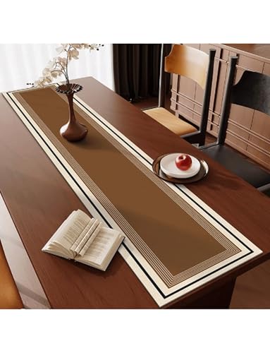 Tischläufer Wasser- und ölbeständige Ledertischdecke - Perfekter Läufer für Couchtische, Esstische, Wohnzimmerdekorationen und jeden Anlass(A,33x120cm/12.87x46.8in) von Generic