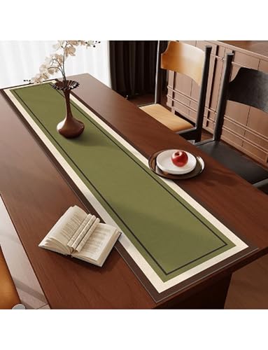Tischläufer Wasser- und ölbeständige Ledertischdecke - Perfekter Läufer für Couchtische, Esstische, Wohnzimmerdekorationen und jeden Anlass(C,33x180cm/12.87x70.2in) von Generic