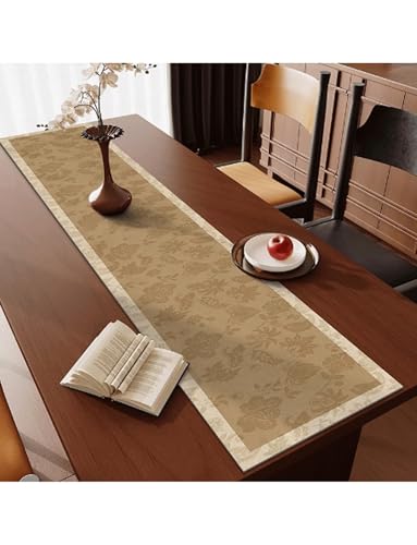Tischläufer Wasser- und ölbeständige Ledertischdecke - Perfekter Läufer für Couchtische, Esstische, Wohnzimmerdekorationen und jeden Anlass(D,33x130cm/12.87x50.7in) von Generic