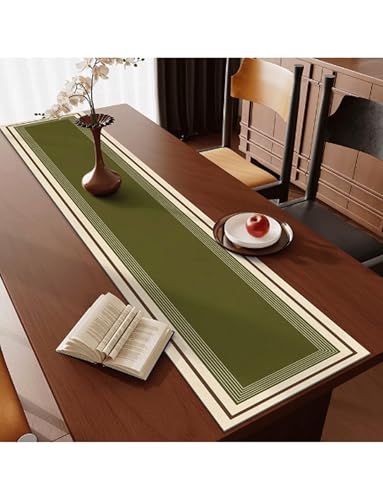 Tischläufer Wasser- und ölbeständige Ledertischdecke - Perfekter Läufer für Couchtische, Esstische, Wohnzimmerdekorationen und jeden Anlass(E,33x110cm/12.87x42.9in) von Generic