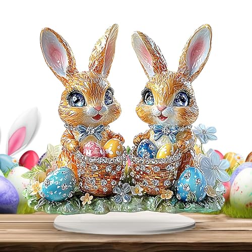 Tischschild Hase, Ostertischschild - Dekoration für Schichttablett mit Haseneiern aus 2D-Acryl, Außendekoration, Weihnachtsdekorationen für Mehrl-Tabletts Tischschild Hase, Ostertischschild - Dekoration für Schichttablett mit Haseneiern aus 2D-Acryl, Außendekoration, Weihnachtsdekorationen für Mehrl-Tabletts von Generic