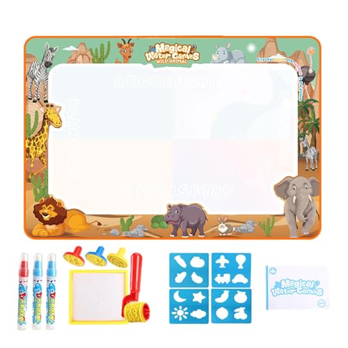 Toddler Drawing Matte Water Activity Matte Kids Coloring Pad Washable Coloring Mat Reusable Drawing Matte Waterbased Doodle Coloring Toy Mattes Interactive Doodle Mat Kids Mat Water Canvas Matt Drawin von Generic
