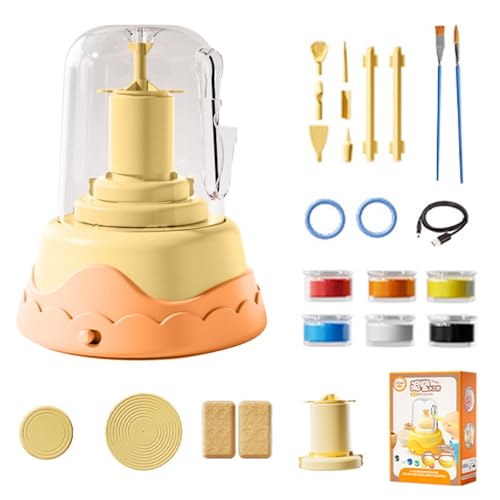 Töpferherstellungsset – Lufttrockener Ton Set, Töpfer-Anfänger-Set | Bastelkeramik-Skulptur-Set, komplettes Tonkunst-Set, Bri-Töpferhandwerk Set von Generic