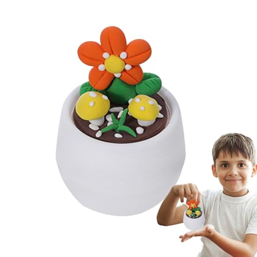 Ton-Set für Kinder, Modelliermasse für Kinder, harmlose Bastelarbeiten, niedliche sichere künstliche Topfpflanzen. Das lustige Modellier-Set steigert die Fantasie für Kinder von Generic