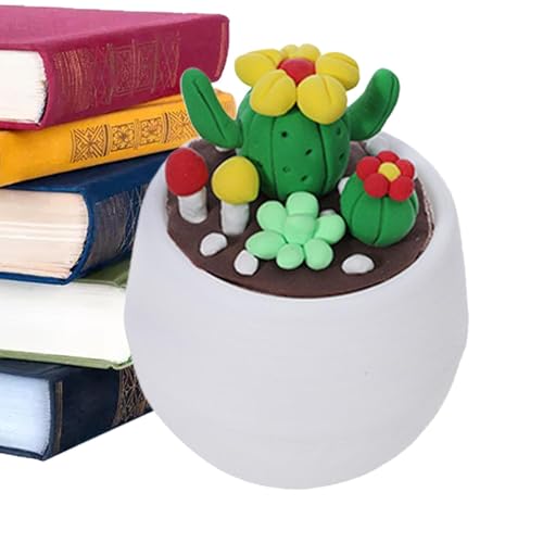 Ton-Set für Kinder, Modelliermasse für Kinder, niedliche Pflanzen in künstlichen Töpfen, sicheres Tonhandwerk, das lustige Ton-Set steigert die Fantasie für Klassenzimmer von Generic