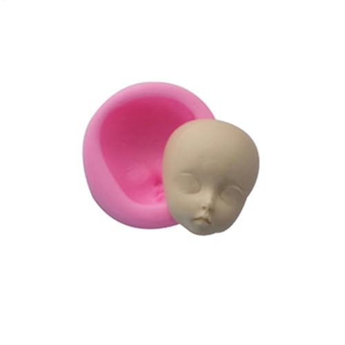 Tonformen | Puppenkopf Babygesicht Silikon-Kuchenformen | handgefertigte Tonformen, Zuckerhandwerk, Fondantform, Kuchenaufsätze, Herram von Generic