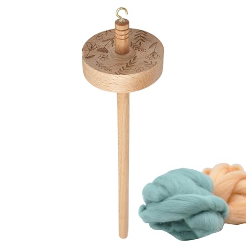 Top Whorl Yarn Spinne - Holz Spinnenwerkzeug für Garn und Faser, leichtes Design | Anfängerfreundliche Spindel für Handspinnen, Holzspindeln mit Metallhaken für Anfänger nähen, Top Whorl Yarn Spinne - Holz Spinnenwerkzeug für Garn und Faser, leichtes Design | Anfängerfreundliche Spindel für Handspinnen, Holzspindeln mit Metallhaken für Anfänger nähen, von Generic