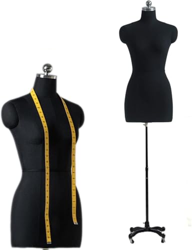 Torso-Schneiderpuppe, schwarzer weiblicher Puppenkörper, Puppenkörper mit Rädern (ohne Arme, Modell 96) von Generic