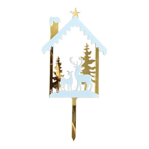 Tortenaufsatz – Kuchendekoration, sichere Acryl-Weihnachts-Kuchendekoration, Frohe Weihnachten, Rentier, Cupcake-Topper, Dessert-Topper, Picks für Frohe Partygeschenke, Zubehör Tortenaufsatz – Kuchendekoration, sichere Acryl-Weihnachts-Kuchendekoration, Frohe Weihnachten, Rentier, Cupcake-Topper, Dessert-Topper, Picks für Frohe Partygeschenke, Zubehör von Generic