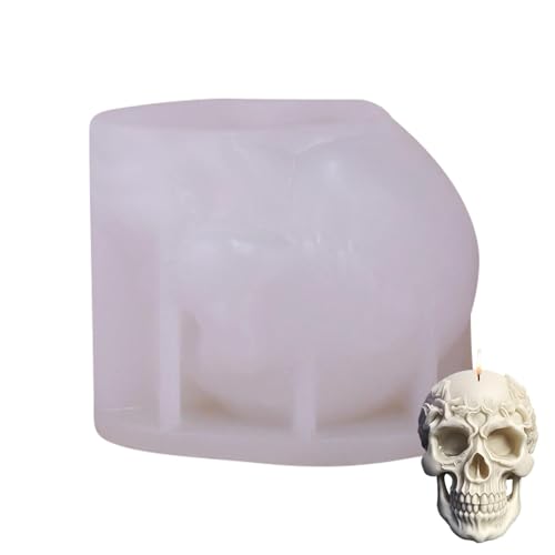 Totenkopfformen für Harz, Schädelkerzenform, Silikonformen mit Rosenschädel für Kerzen, Gießen aus Epoxidharz, handgefertigte Formen zur Herstellung von Kerzen zur Dekoration Totenkopfformen für Harz, Schädelkerzenform, Silikonformen mit Rosenschädel für Kerzen, Gießen aus Epoxidharz, handgefertigte Formen zur Herstellung von Kerzen zur Dekoration von Generic