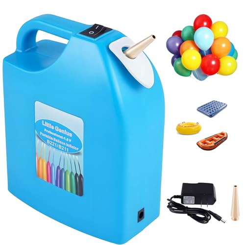 Tragbare Ballonpumpe Elektrische Ballon -Inflator -Basketballgebläsermaschine für Home Party -Abschlussdekorationen Blue von Generic