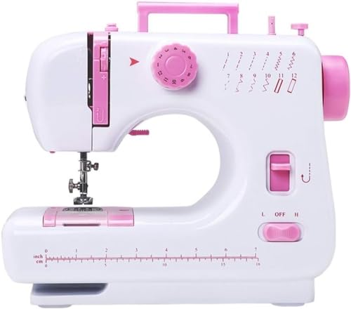 Tragbare Nähmaschine, Haushaltsnähmaschine, Nähmaschinen mit 2 Geschwindigkeiten und 12 Stichen, Doppelfadennadel Tragbare Nähmaschine, Haushaltsnähmaschine, Nähmaschinen mit 2 Geschwindigkeiten und 12 Stichen, Doppelfadennadel von Generic