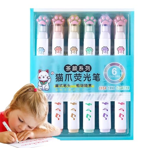 Tragbare Textmarker – niedliche bunte Stifte, schnell trocknendes Marker-Set, griffige Textmarker mit gutem Schreibfluss, multifunktionales Schulzubehör Tragbare Textmarker – niedliche bunte Stifte, schnell trocknendes Marker-Set, griffige Textmarker mit gutem Schreibfluss, multifunktionales Schulzubehör von Generic