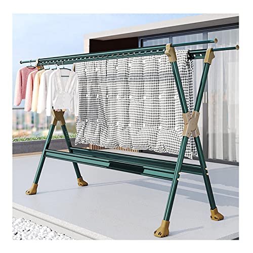 Tragbarer Wäscheständer für Balkongeländer, Fensterbank, Wäscheständer mit Verstellbarer Stützstange, Wäscheständer, stark belastbar, Winddicht, stabil, Silber-L250cm/98in Tragbarer Wäscheständer für Balkongeländer, Fensterbank, Wäscheständer mit Verstellbarer Stützstange, Wäscheständer, stark belastbar, Winddicht, stabil, Silber-L250cm/98in von Generic