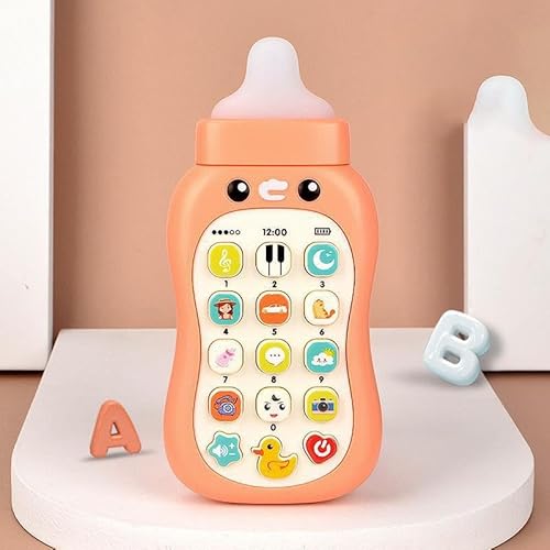 Tragbares Lernhandy für Kleinkinder mit Schnuller, Lernspielzeug, Baby-Handyspielzeug, 15 Funktionen, einschließlich Wetter-Soundeffekten, Klaviermusik usw., Baby-Telefonspielzeug Kmk462 (A, 15x7cm) Tragbares Lernhandy für Kleinkinder mit Schnuller, Lernspielzeug, Baby-Handyspielzeug, 15 Funktionen, einschließlich Wetter-Soundeffekten, Klaviermusik usw., Baby-Telefonspielzeug Kmk462 (A, 15x7cm) von Generic