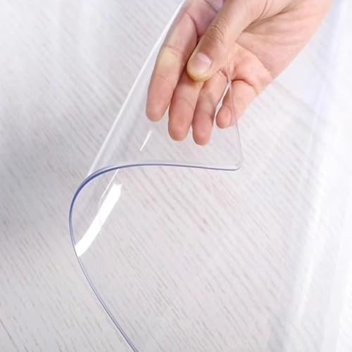 Transparent Tischfolie für Esstisch PVC Tischdecke Tischschutz 1mm Dick Wasserdichter Schutzfolie, Rechteck Kratzfest Schutztischdecke 40 x 60/90 x 120/90 x 140 cm(110 x 160 cm) von Generic