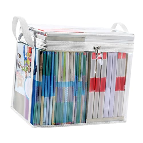 Transparente Aufbewahrungstaschen mit Reißverschluss, transparente Buch-Aufbewahrungstasche | Wasserdichte transparente Aufbewahrungsbeutel,Durchsichtige Aufbewahrungstaschen mit Reißverschluss und Gr von Generic