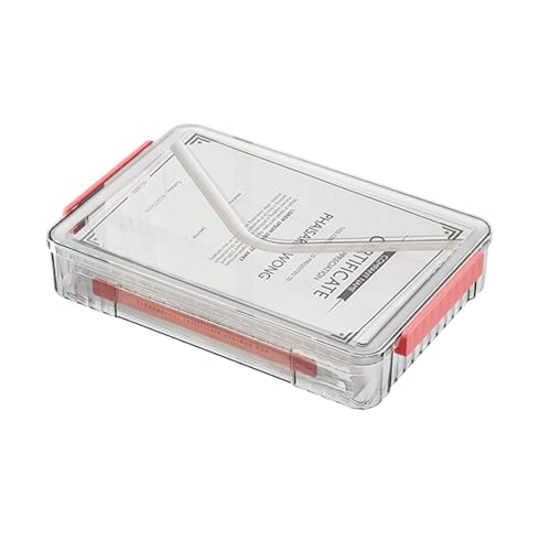 Transparente Dokumentenbox mit Deckel, transparente Dokumentenbox | Tragbare Projekthülle | Stapelbarer Dokumentenhalter mit Deckel und Griff von Generic
