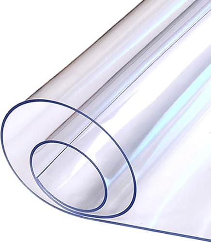 Transparente Tischmatte, Tischdecken-Abdeckmatte aus PVC-Kunststoff, rechteckiger, wasserdichter, durchsichtiger Tischschutz, für Schreibtische mit Essmöbeln1.5mm,40x130cm/16x51in von Generic