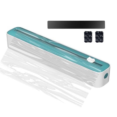 Transparenter Folienspender, multifunktionaler Schneider, Halterung für Aluminiumfolie, Organizer für Rollen, vielseitige Aufbewahrung von Taschen, Küchenzubehör für Wachspapier von Generic