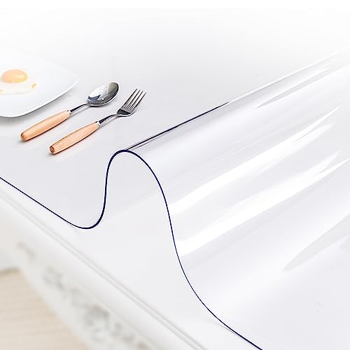 Transparenter Tischplattenschutz, 0,5 mm klarer, wasserdichter und geruchloser PVC-Tischdeckenschutz, abwischbare, durchsichtige Kunststoff-Tischdecke, rechteckige Tischdecke, durchsichtig ( Transparenter Tischplattenschutz, 0,5 mm klarer, wasserdichter und geruchloser PVC-Tischdeckenschutz, abwischbare, durchsichtige Kunststoff-Tischdecke, rechteckige Tischdecke, durchsichtig ( von Generic