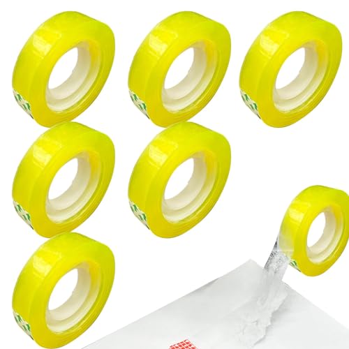 Transparentes Klebeband Nachfüllrollen für Bandspender - Starkes klebriges transparentes Klebeband 6 Stück - Sicheres Schreibwarenband, das reibungslos freigegeben wird für effizientes Versiegeln und von Generic