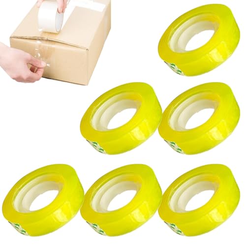 Transparentes Schreibwarenband, transparent, Mehrzweck-Klebeband, transparent, starke Haftung, 6 Rollen | Lösen Sie das transparente Schreibwarenband für Bürobedarf sanft Transparentes Schreibwarenband, transparent, Mehrzweck-Klebeband, transparent, starke Haftung, 6 Rollen | Lösen Sie das transparente Schreibwarenband für Bürobedarf sanft von Generic